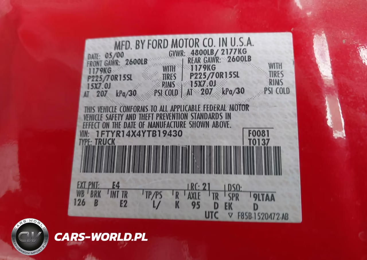 2000 Ford Ranger Xlt VIN:1FTYR14X4YTB19430 - 12