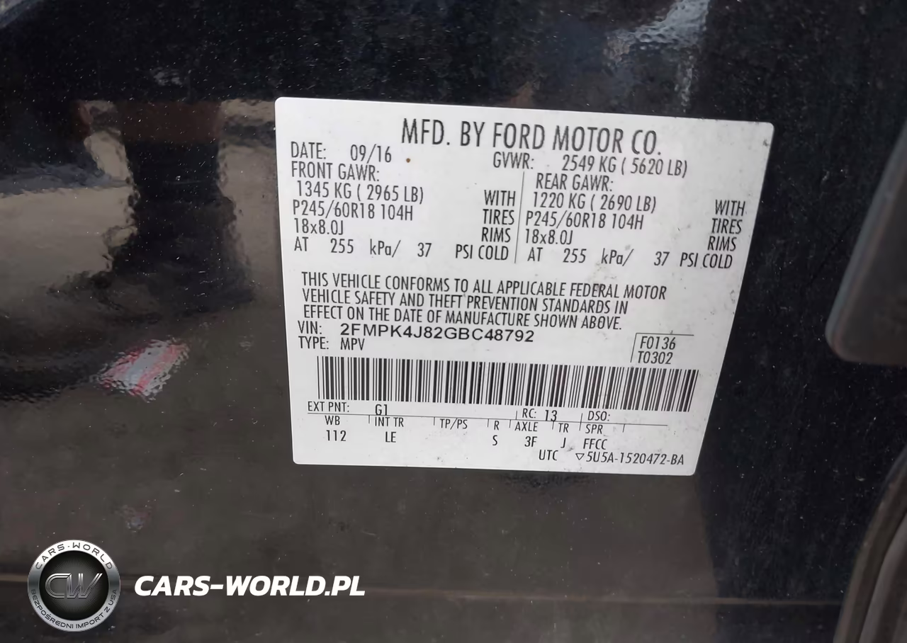 2016 Ford Edge Sel VIN:2FMPK4J82GBC48792 - 9