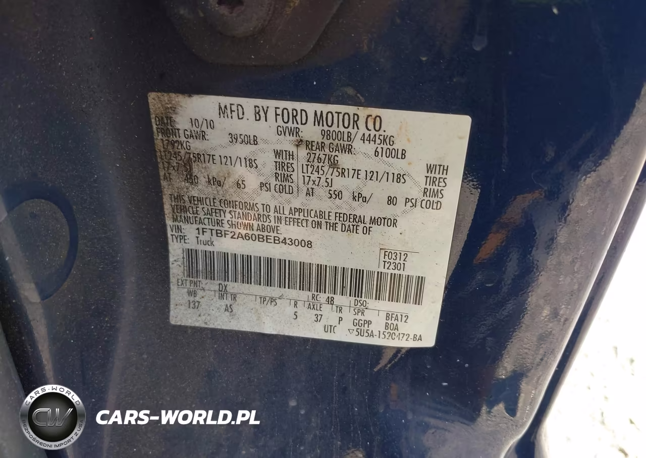 2011 Ford F-250 Xl VIN:1FTBF2A60BEB43008 - 9