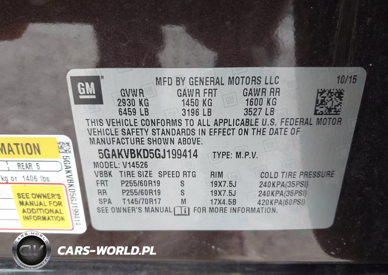 2016 Buick Enclave Leather VIN:5GAKVBKD5GJ199414 - 9