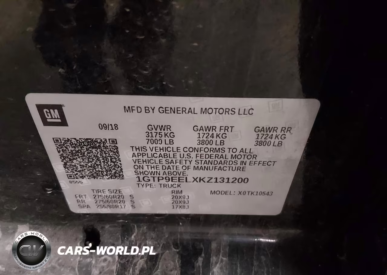 2019 GMC Sierra 1500 At4 VIN:1GTP9EELXKZ131200 - 9