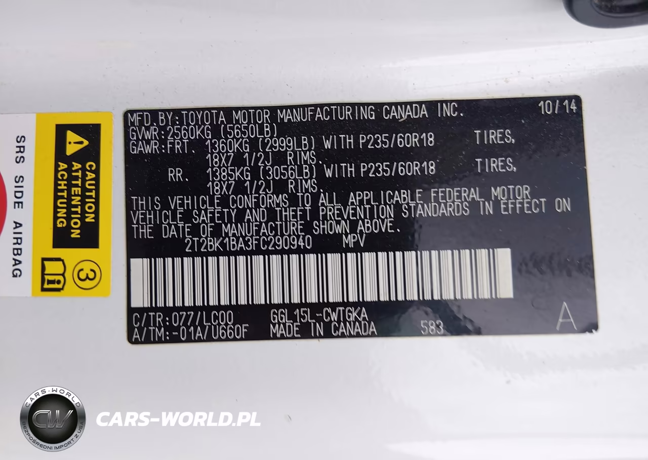 2015 Lexus Rx 350 VIN:2T2BK1BA3FC290940 - 9