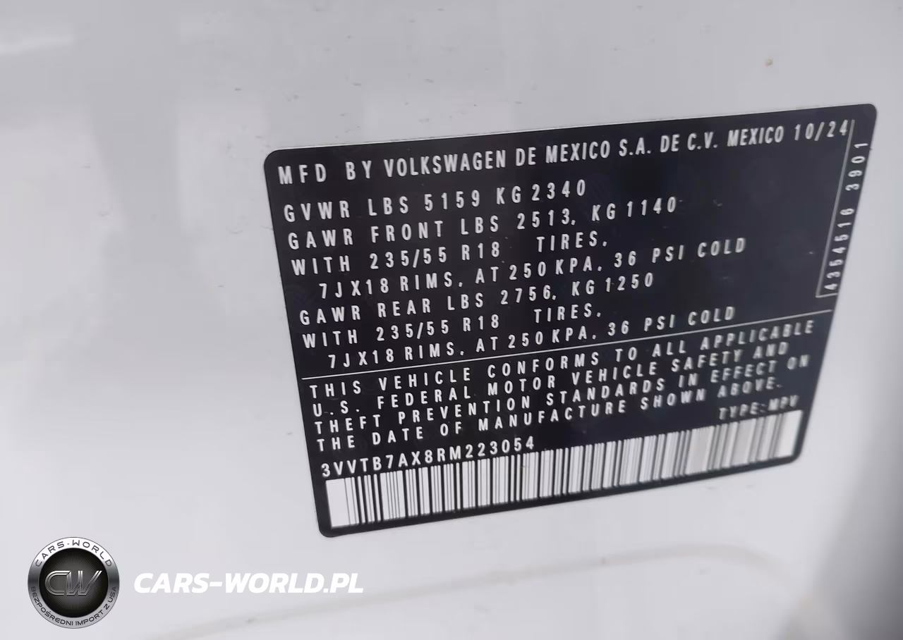 2024 Volkswagen Tiguan 2.0T Wolfsburg Edition VIN:3VVTB7AX8RM223054 - 9