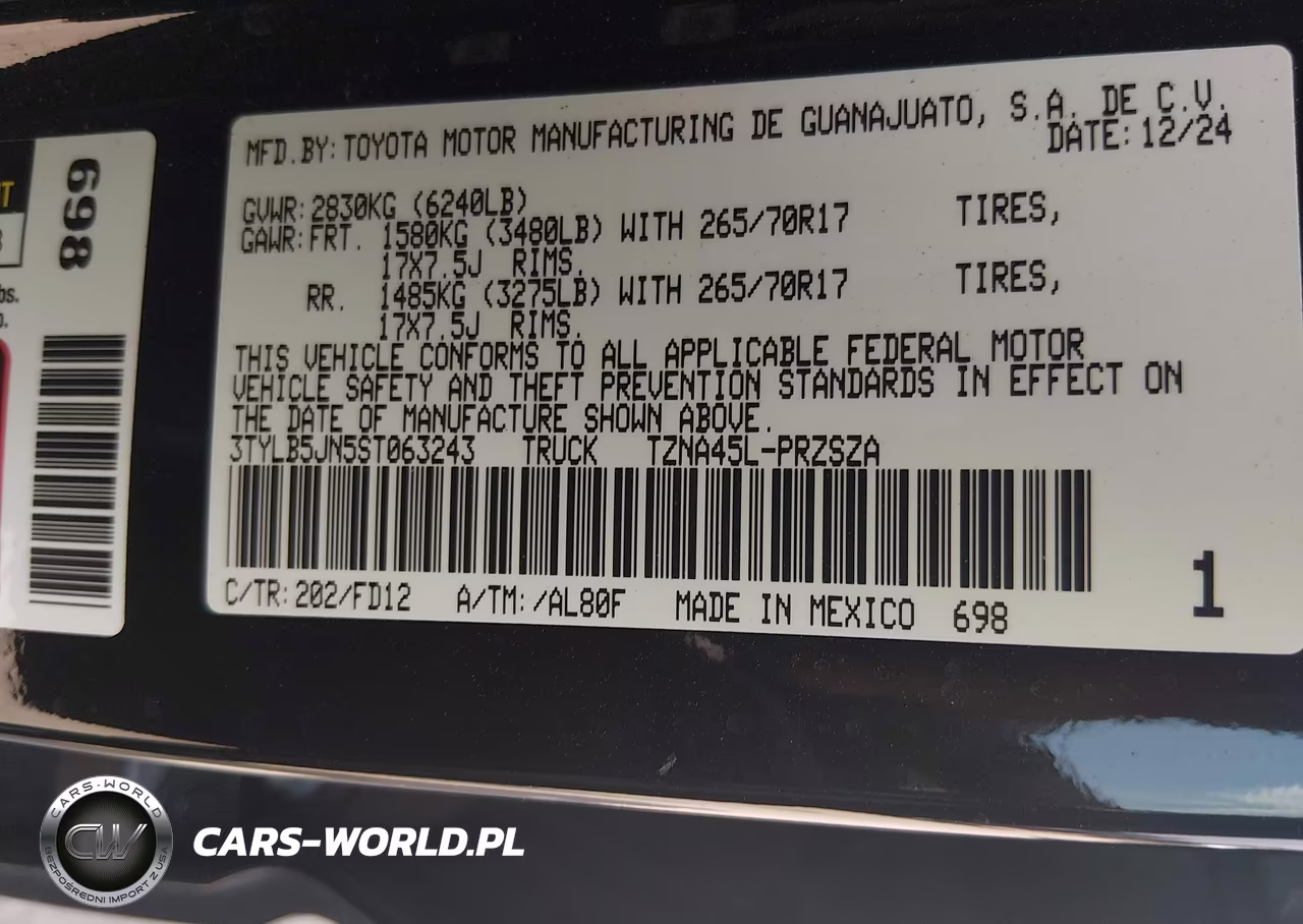 2025 Toyota Tacoma Trd Off Road VIN:3TYLB5JN5ST063243 - 9