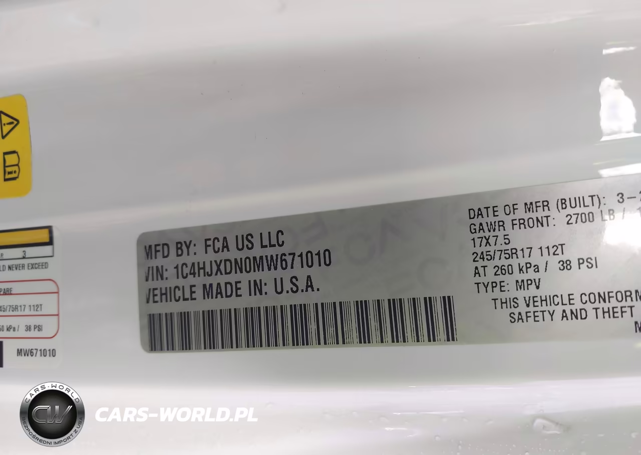 2021 Jeep Wrangler Unlimited Freedom 4X4 VIN:1C4HJXDN0MW671010 - 9