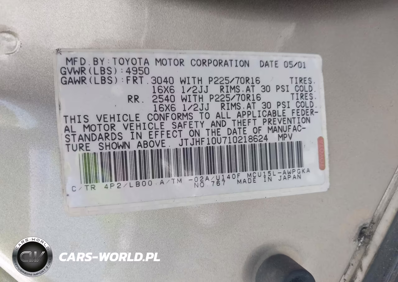 2001 Lexus Rx 300 VIN:JTJHF10U710218624 - 9