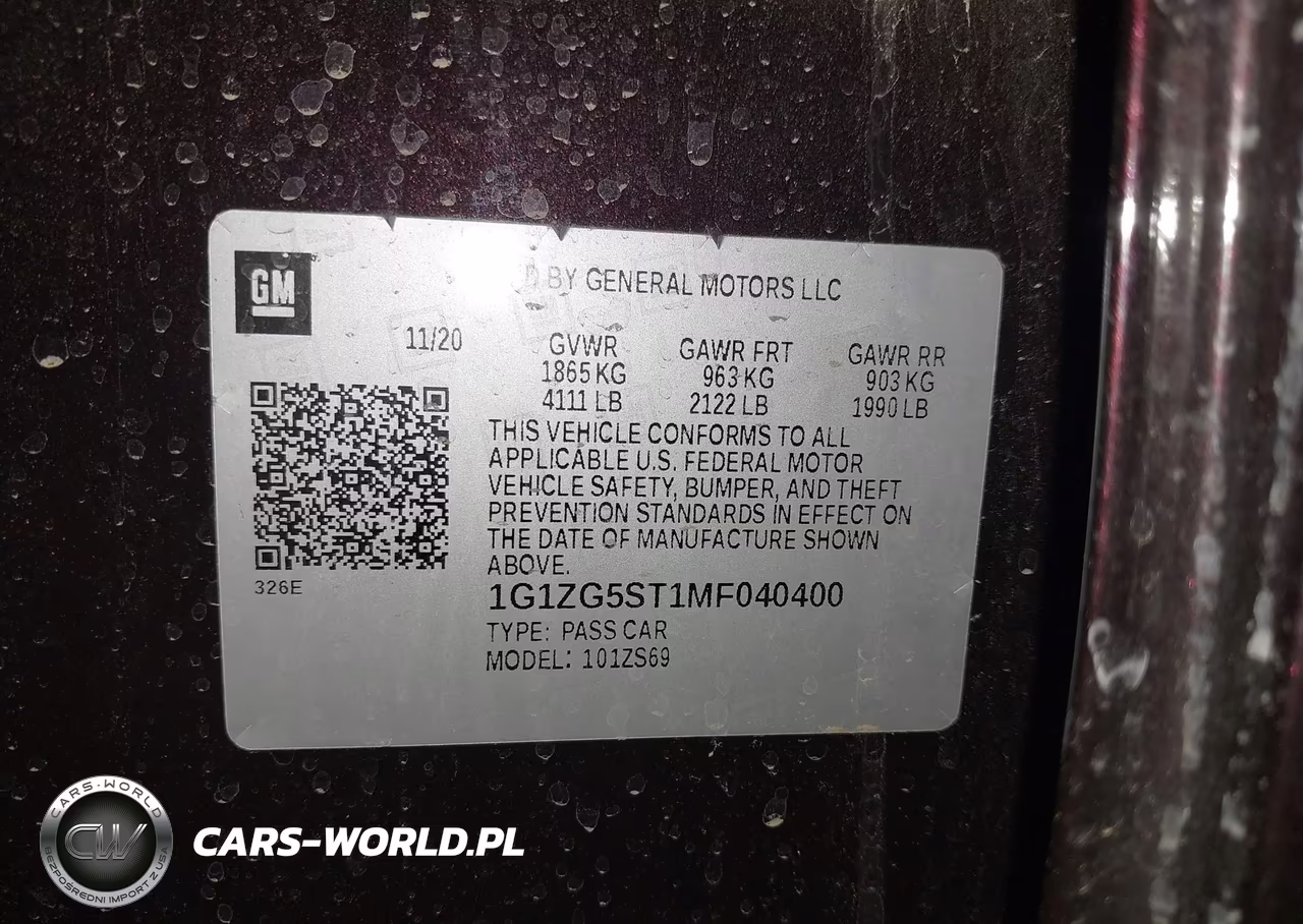 2021 Chevrolet Malibu Rs VIN:1G1ZG5ST1MF040400 - 9