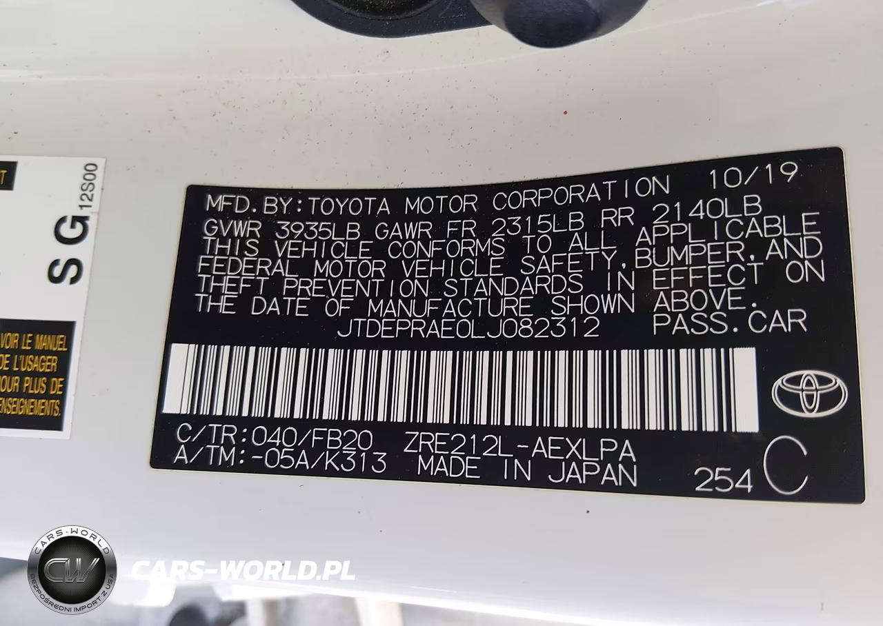 2020 Toyota Corolla Le VIN:JTDEPRAE0LJ082312 - 9