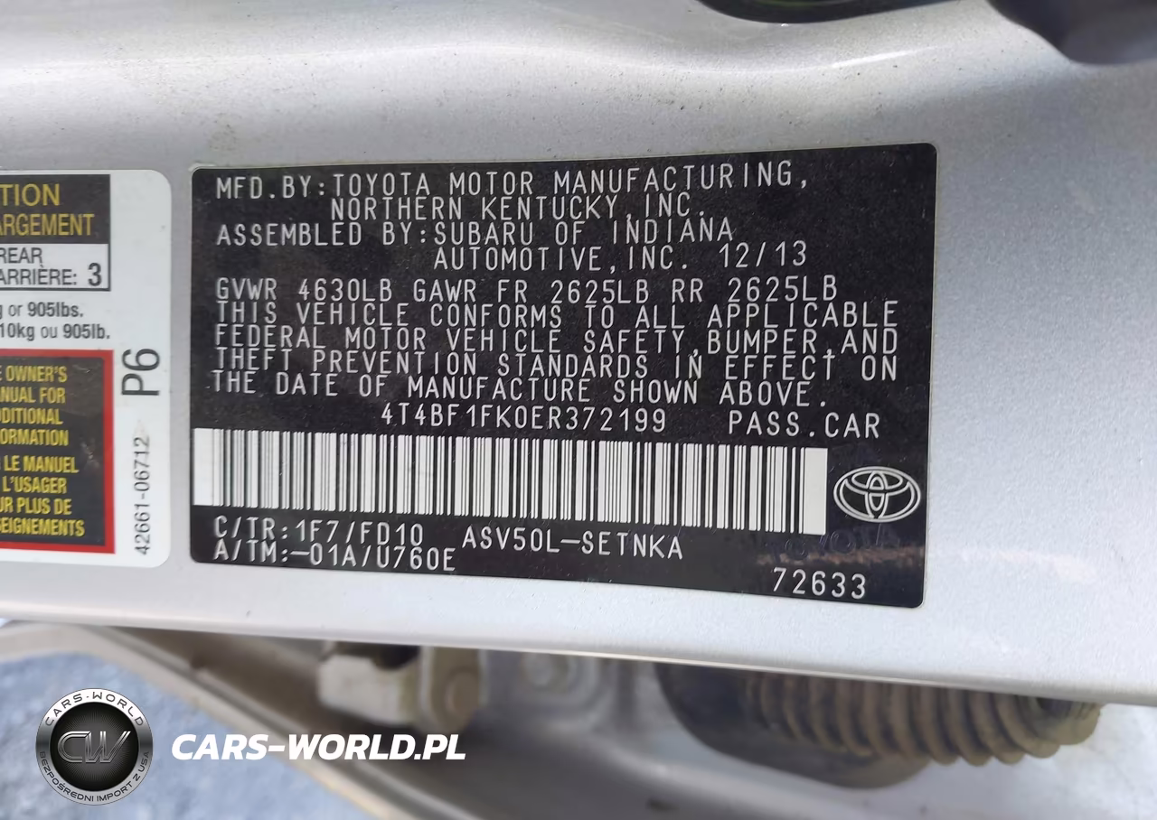 2014 Toyota Camry Le VIN:4T4BF1FK0ER372199 - 9