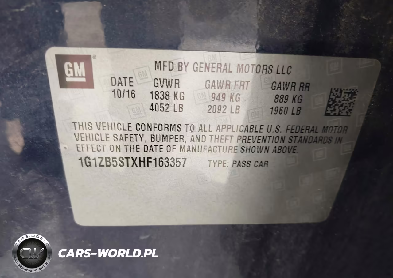 2017 Chevrolet Malibu Ls VIN:1G1ZB5STXHF163357 - 9