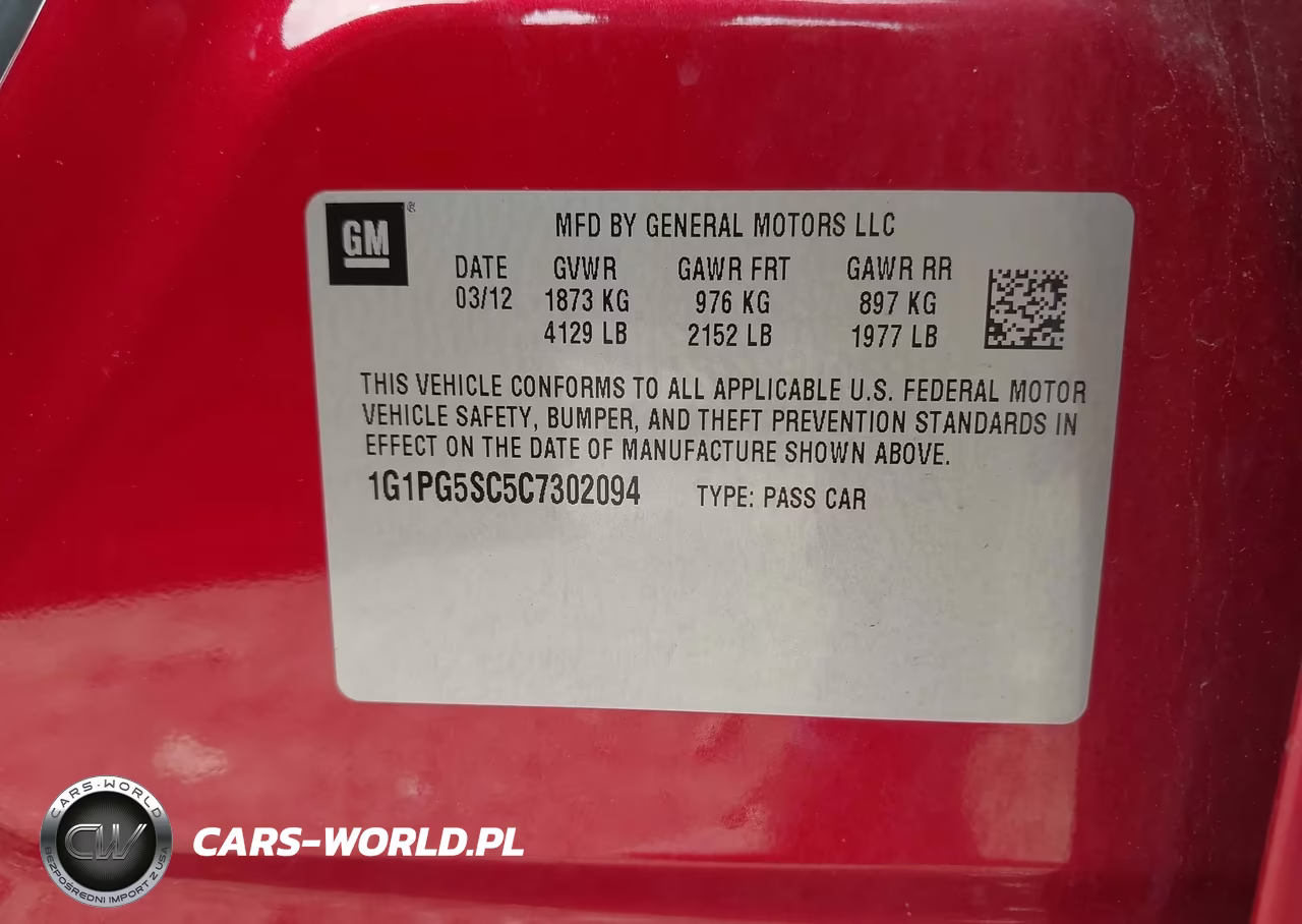 2012 Chevrolet Cruze 2Lt VIN:1G1PG5SC5C7302094 - 9