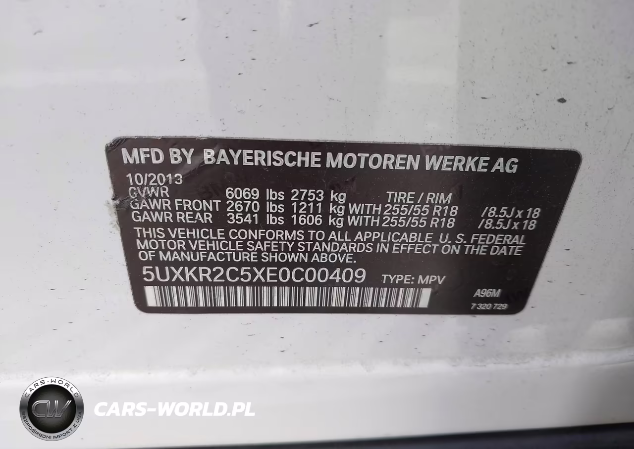 2014 BMW X5 Sdrive35I VIN:5UXKR2C5XE0C00409 - 9