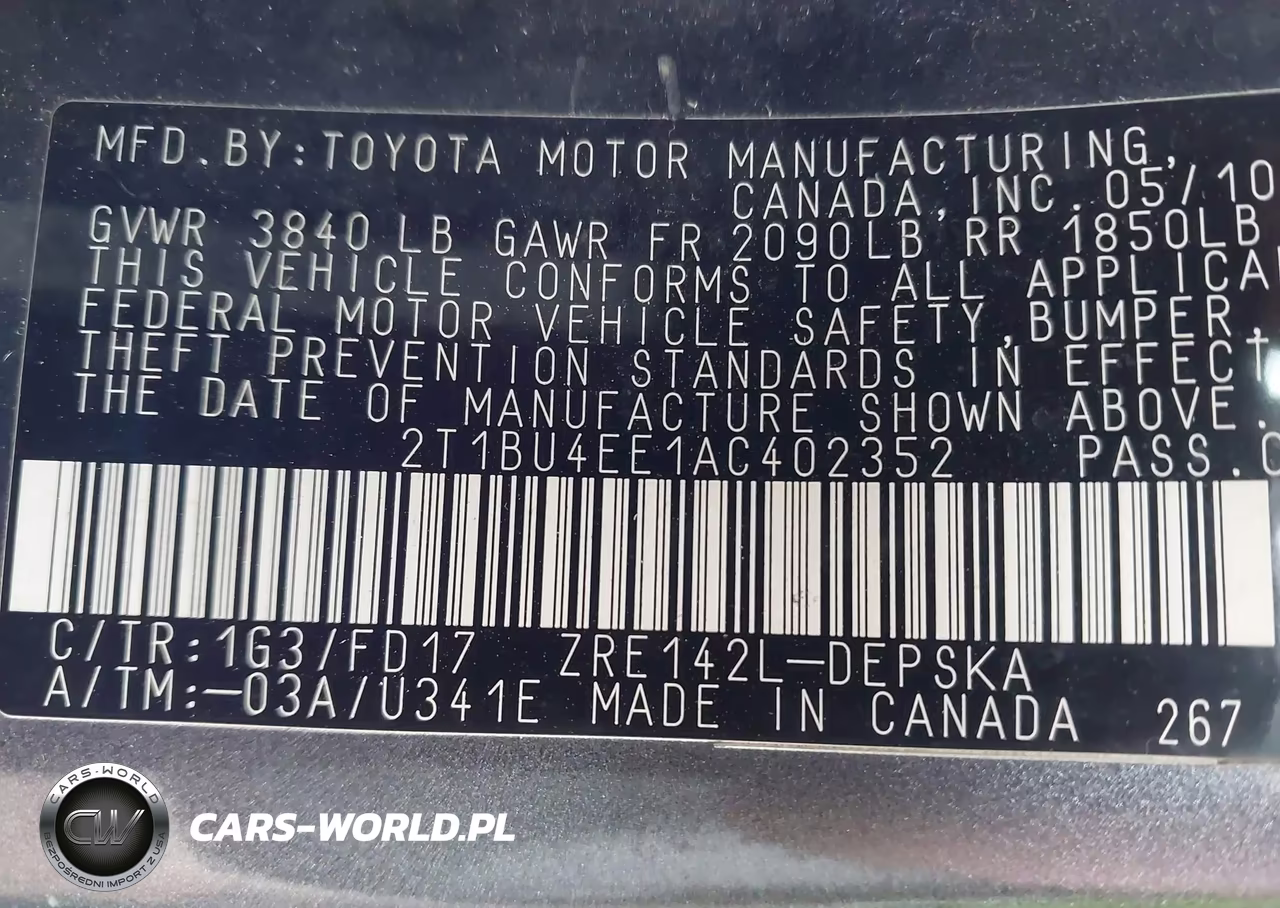 2010 Toyota Corolla S VIN:2T1BU4EE1AC402352 - 9