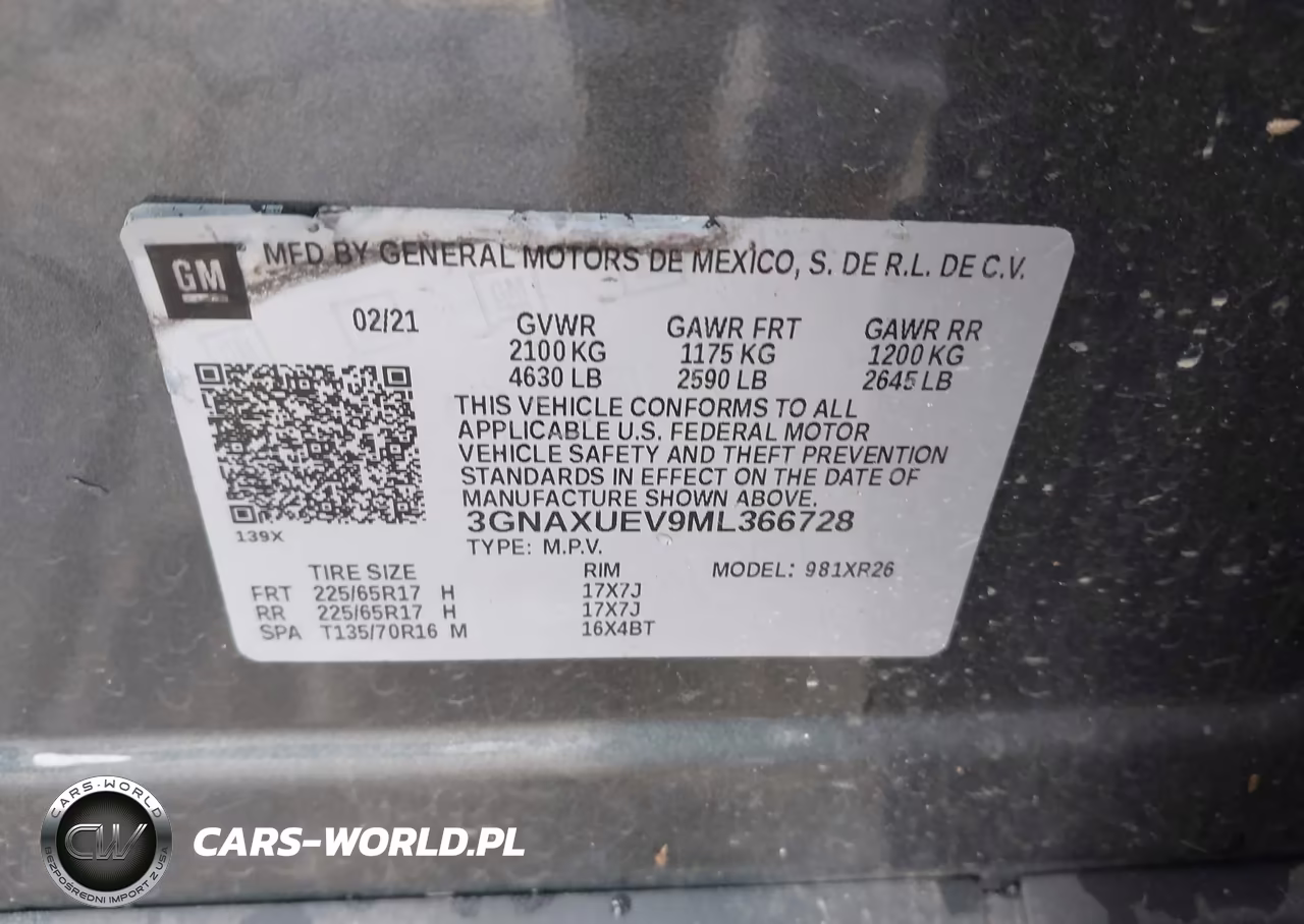 2021 Chevrolet Equinox Awd Lt VIN:3GNAXUEV9ML366728 - 9