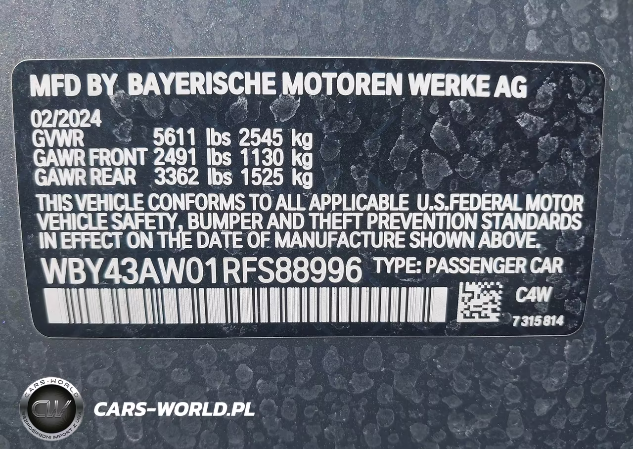 2024 BMW I4 Gran Coupe Edrive35 VIN:WBY43AW01RFS88996 - 9