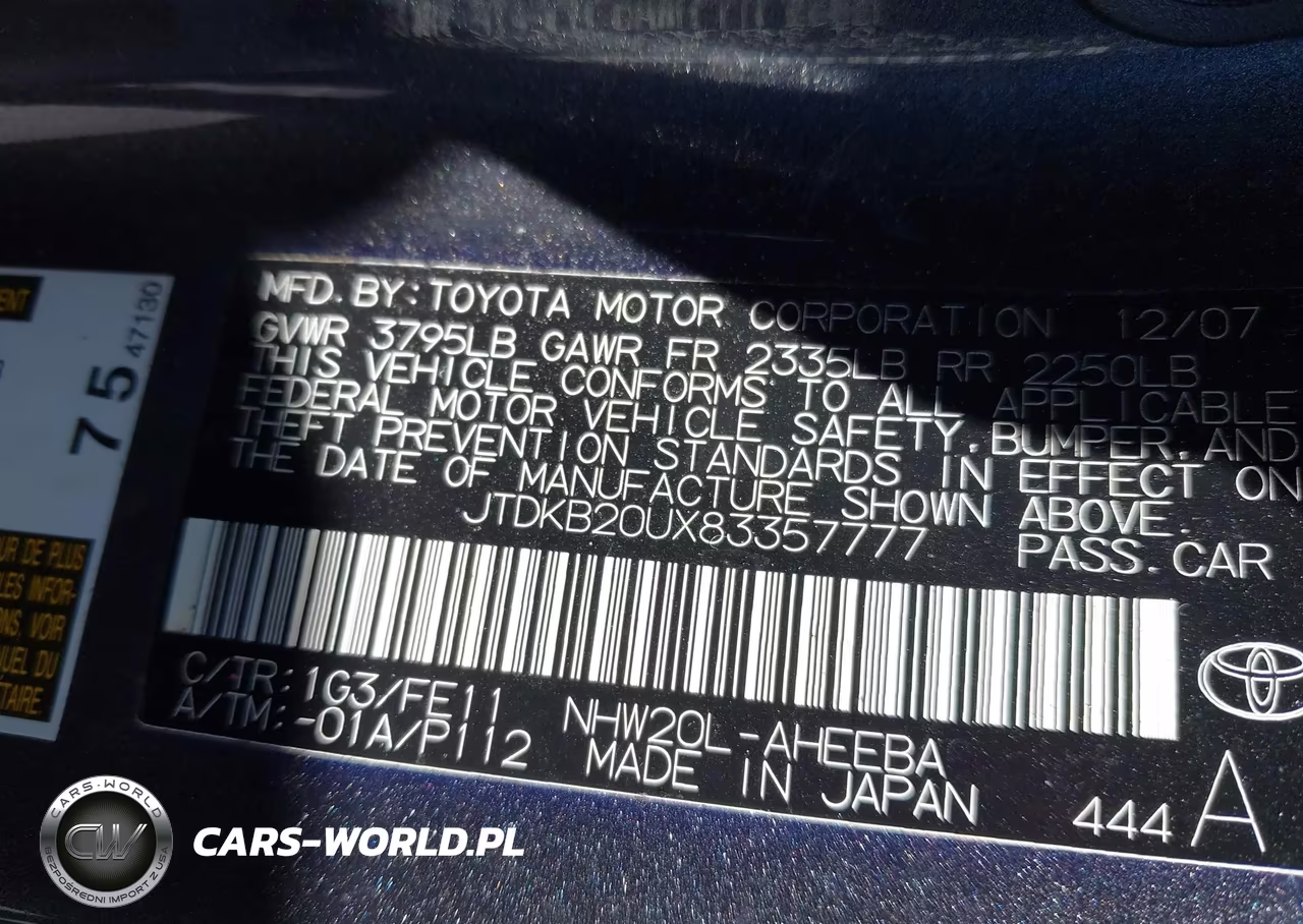 2008 Toyota Prius VIN:JTDKB20UX83357777 - 9