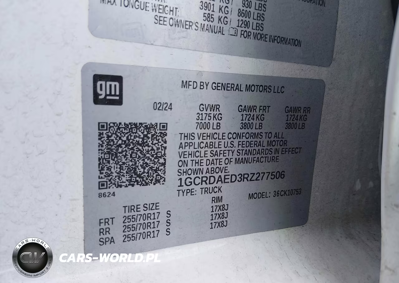 2024 Chevrolet Silverado 1500 4Wd Standard Bed Wt VIN:1GCRDAED3RZ277506 - 9