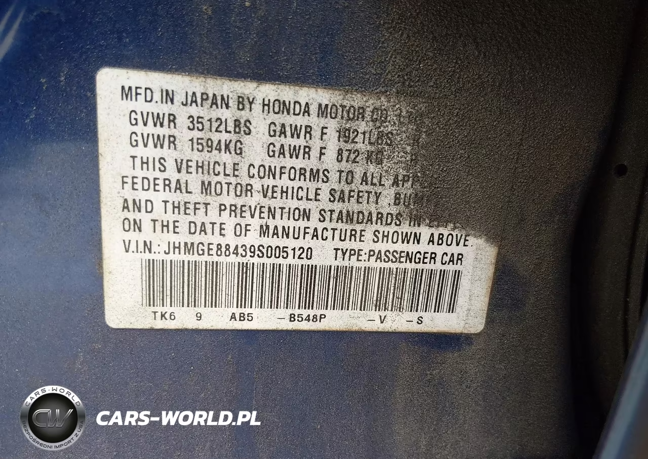 2009 Honda Fit Sport VIN:JHMGE88439S005120 - 9