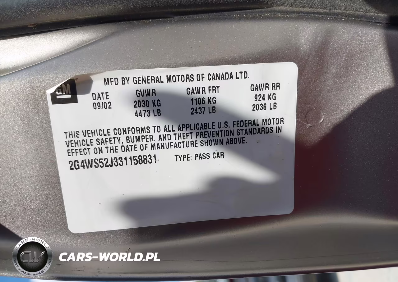 2003 Buick Century Custom VIN:2G4WS52J331158831 - 9