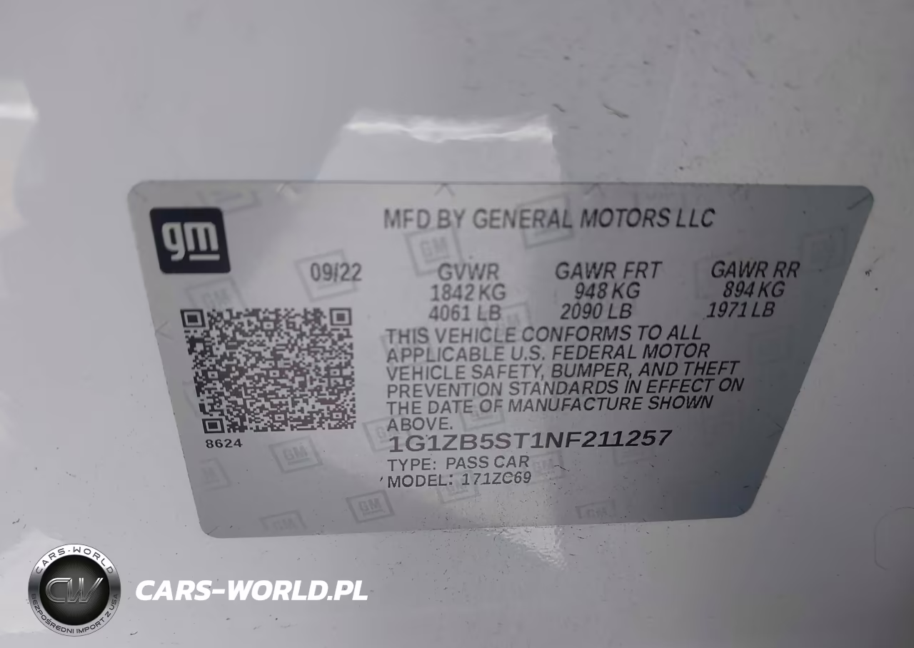 2022 Chevrolet Malibu Fwd Ls VIN:1G1ZB5ST1NF211257 - 9