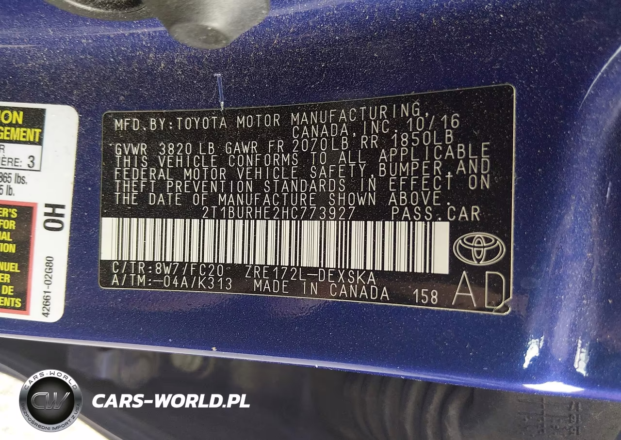 2017 Toyota Corolla Se VIN:2T1BURHE2HC773927 - 9