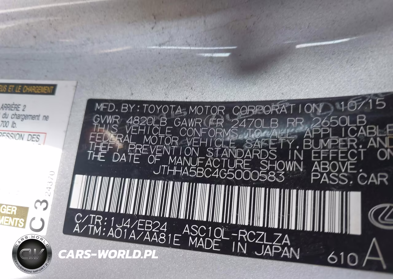 2016 Lexus Rc 200T VIN:JTHHA5BC4G5000583 - 9