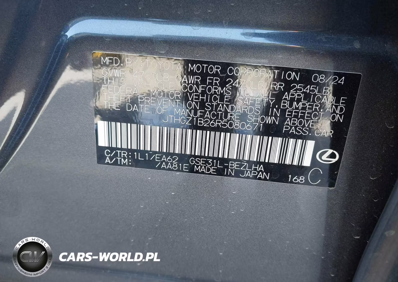 2024 Lexus Is 350 F Sport VIN:JTHGZ1B26R5080671 - 9