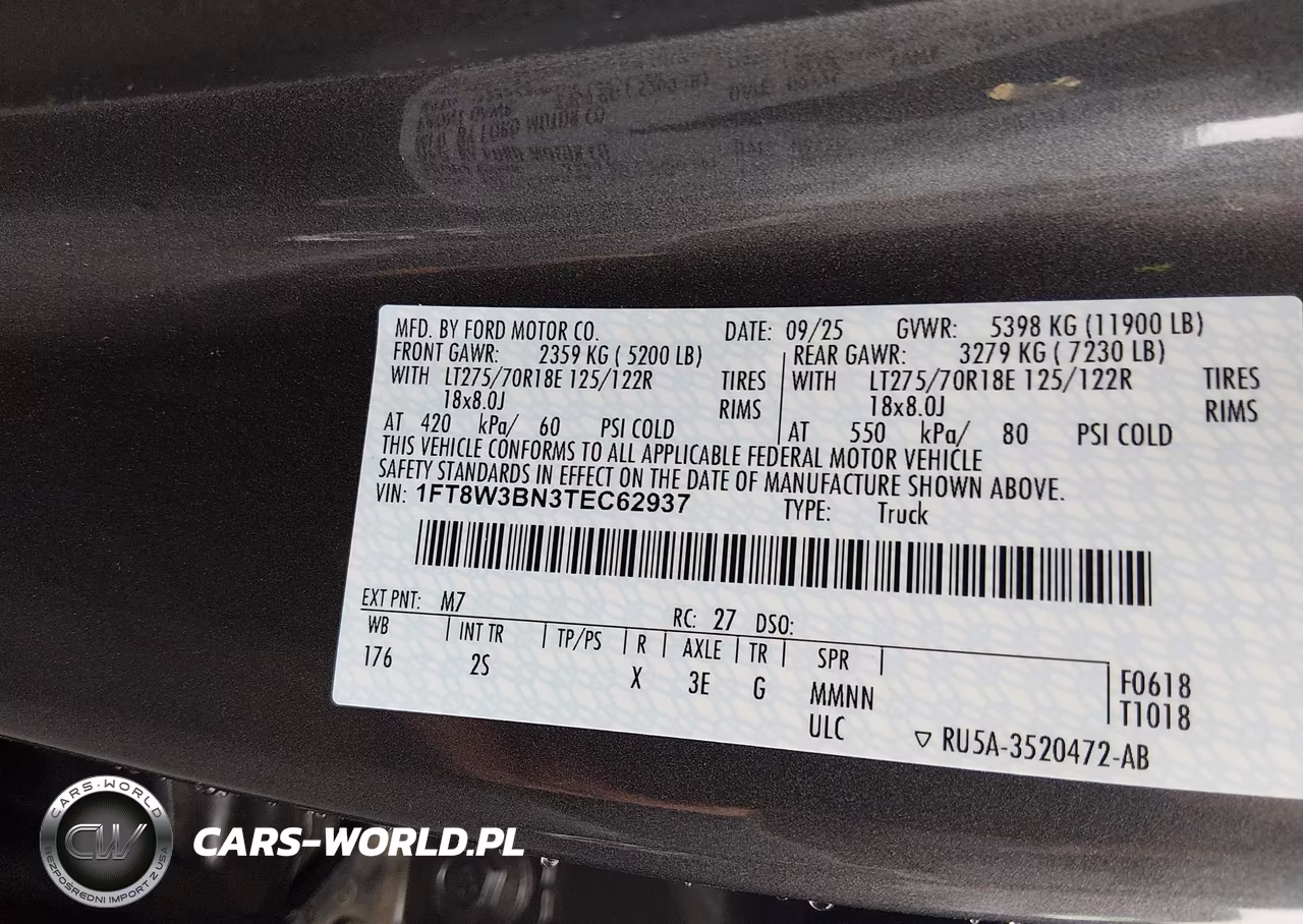 2026 Ford F-350 Xlt VIN:1FT8W3BN3TEC62937 - 8