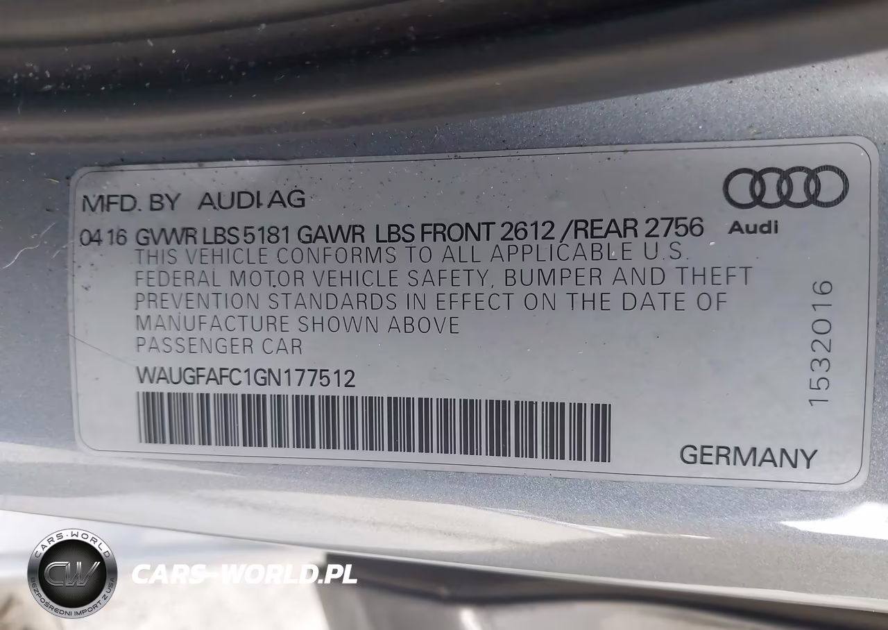 2016 Audi A6 2.0T Premium Plus VIN:WAUGFAFC1GN177512 - 9