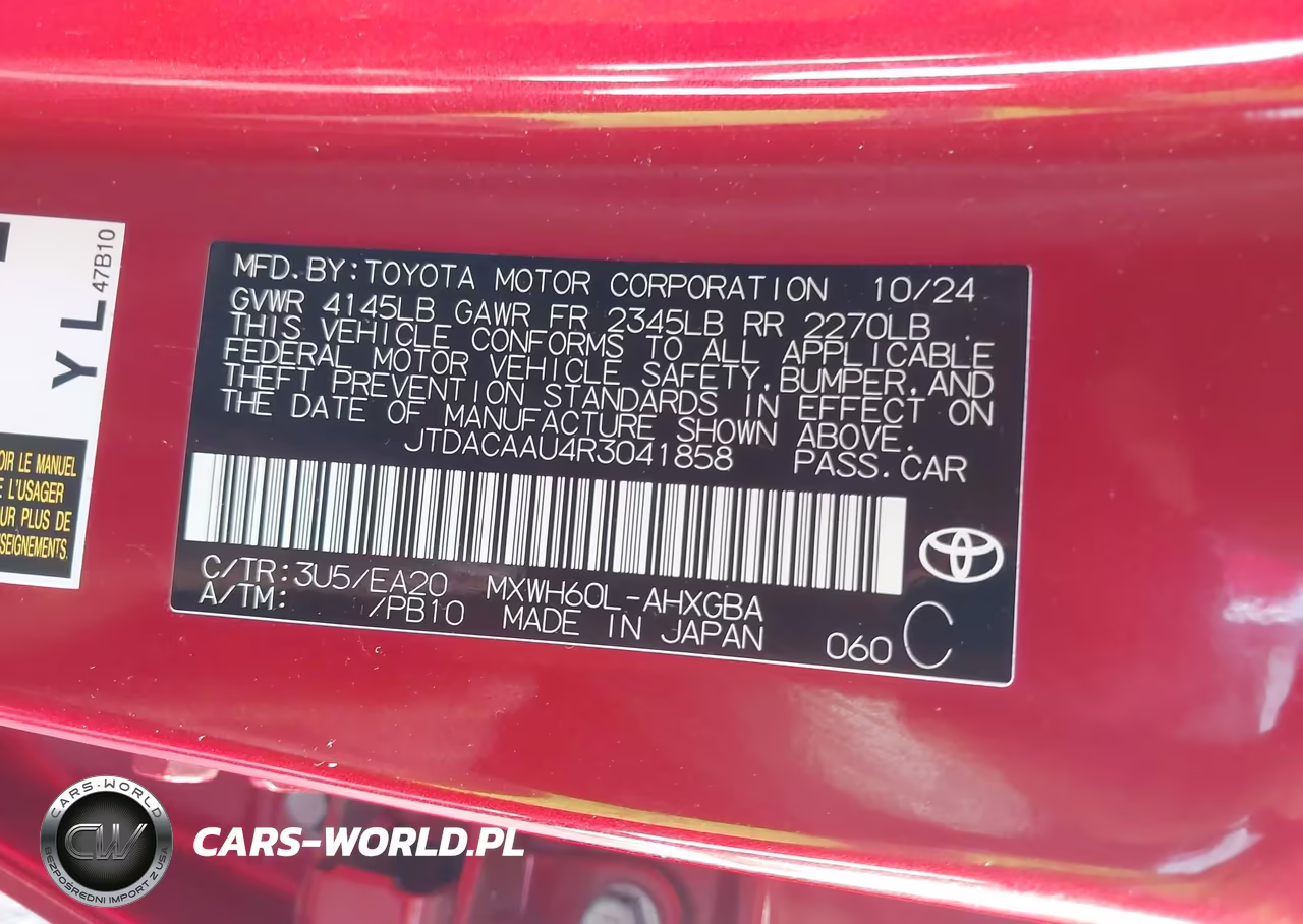 2024 Toyota Prius Xle VIN:JTDACAAU4R3041858 - 9