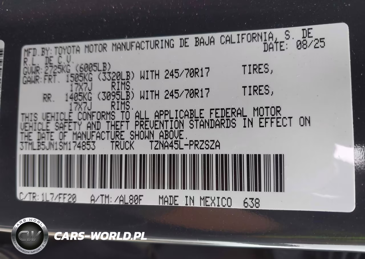 2025 Toyota Tacoma 4Wd Sr5 VIN:3TMLB5JN1SM174853 - 9