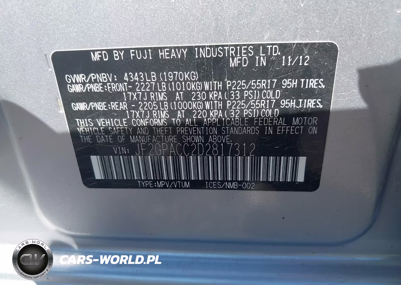2013 Subaru Xv Crosstrek 2.0I Premium VIN:JF2GPACC2D2817312 - 9