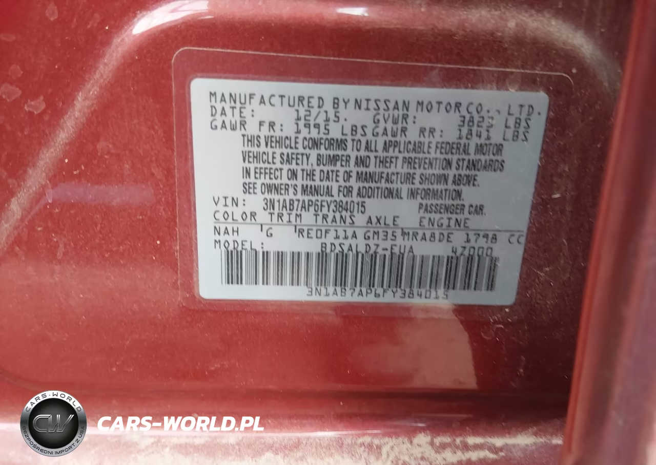 2015 Nissan Sentra S-Sv-Sr-Sl VIN:3N1AB7AP6FY384015 - 9