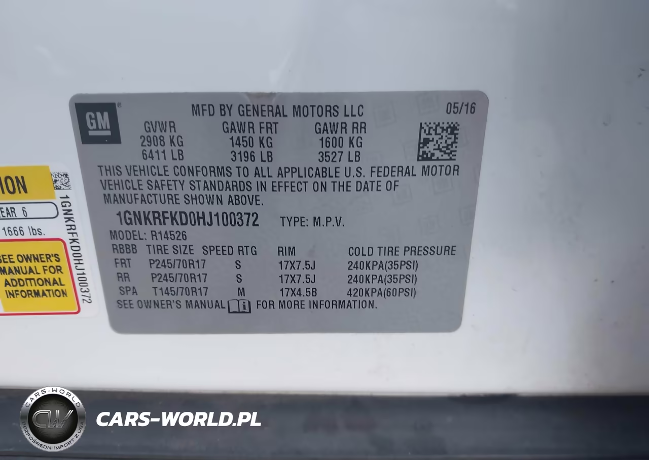 2017 Chevrolet Traverse Ls VIN:1GNKRFKD0HJ100372 - 9
