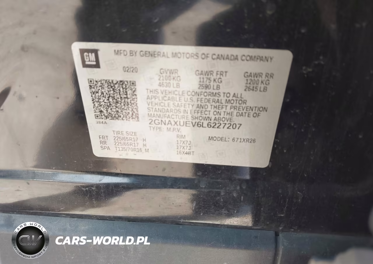 2020 Chevrolet Equinox Awd Lt 1.5L Turbo VIN:2GNAXUEV6L6227207 - 9