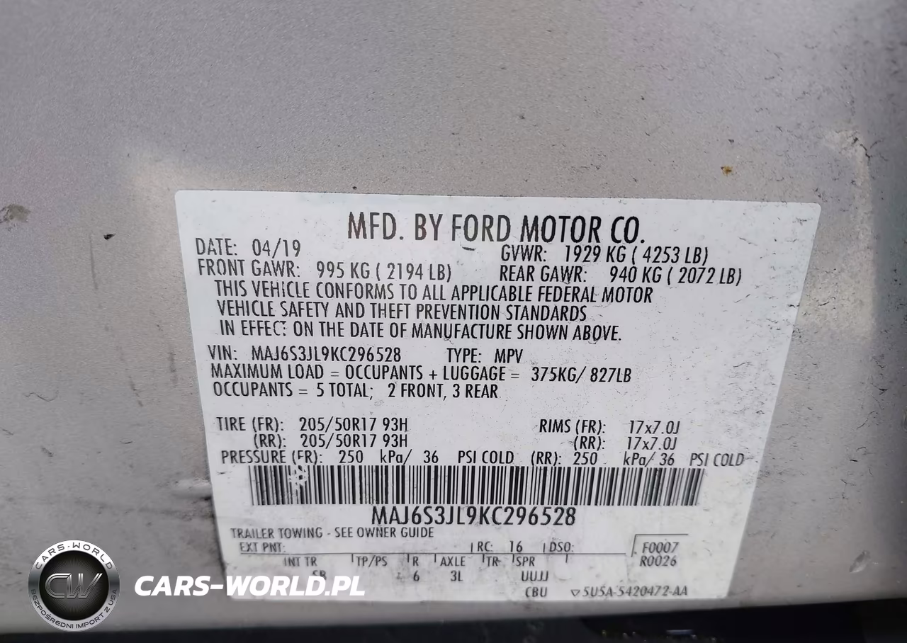 2019 Ford Ecosport Ses VIN:MAJ6S3JL9KC296528 - 9