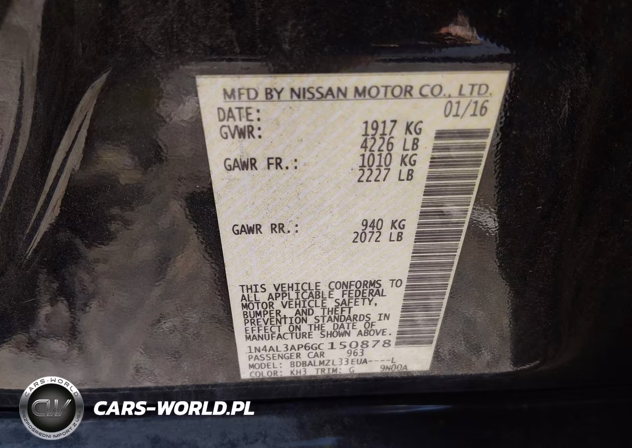 2016 Nissan Altima 2.5 Sv VIN:1N4AL3AP6GC150878 - 9