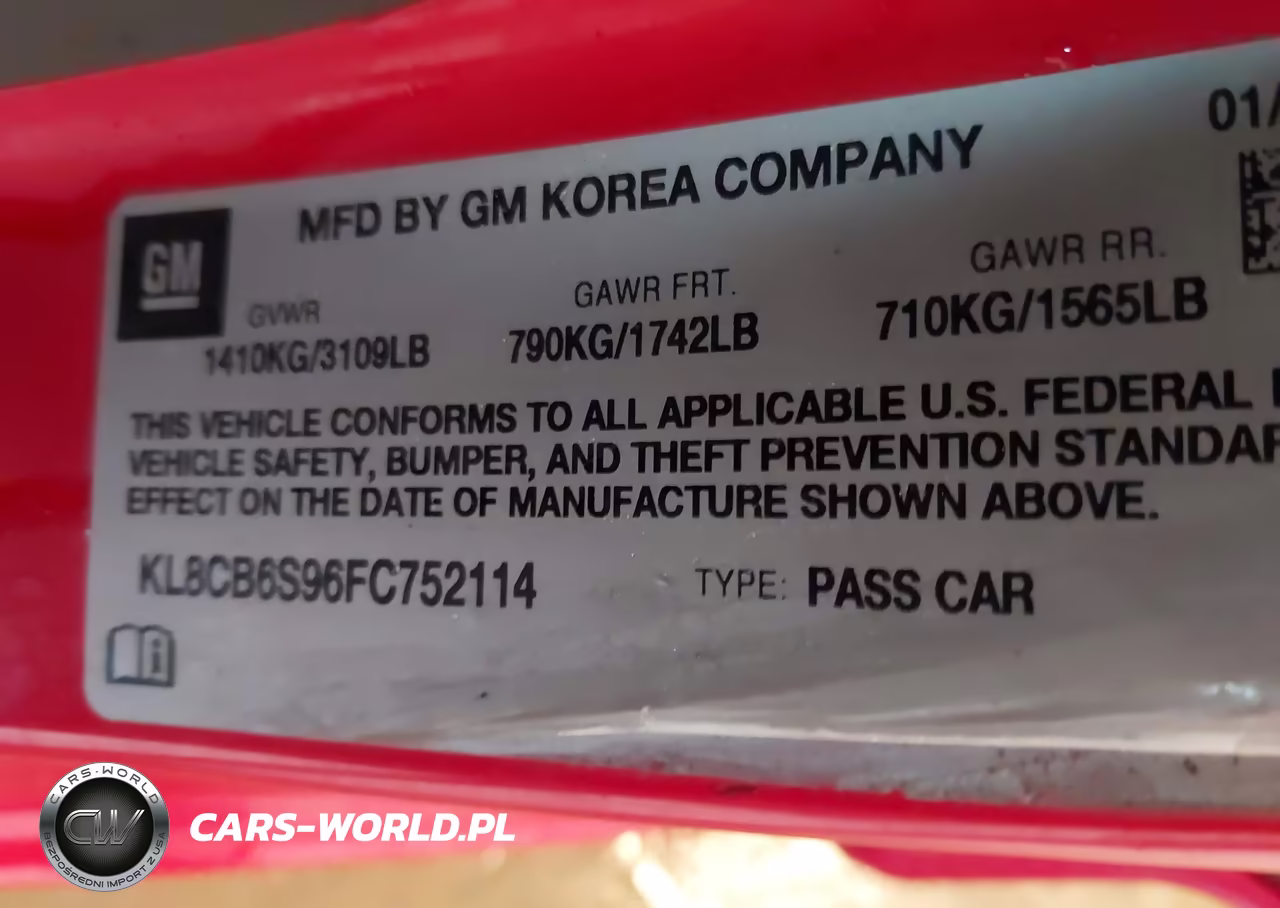 2015 Chevrolet Spark Ls Cvt VIN:KL8CB6S96FC752114 - 9