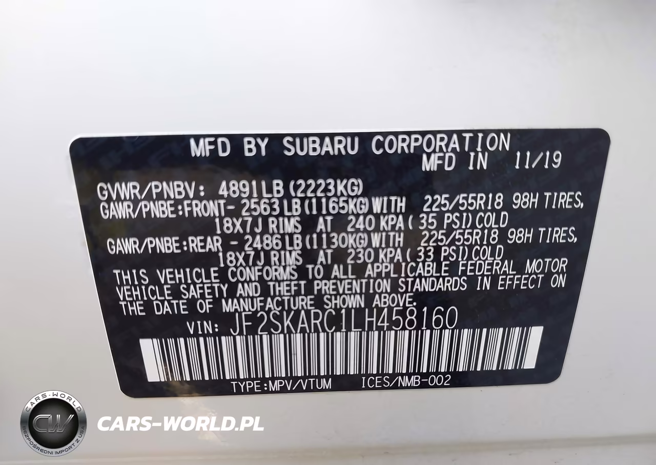 2020 Subaru Forester Sport VIN:JF2SKARC1LH458160 - 9