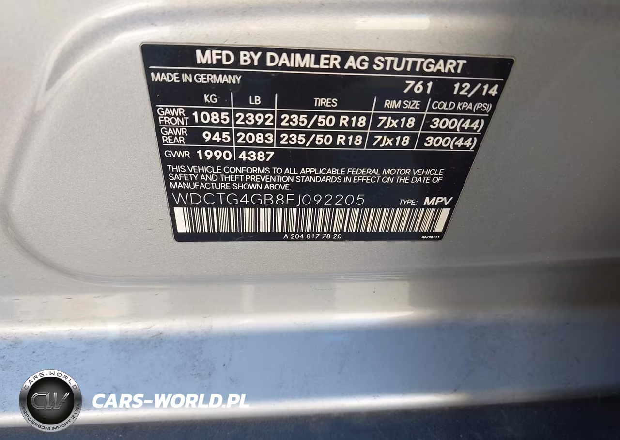 2015 Mercedes-Benz Gla 250 4Matic VIN:WDCTG4GB8FJ092205 - 9
