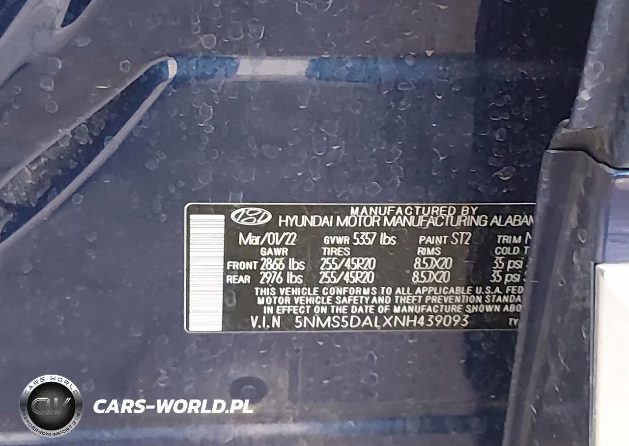 2022 Hyundai Santa Fe Calligraphy VIN:5NMS5DALXNH439093 - 9