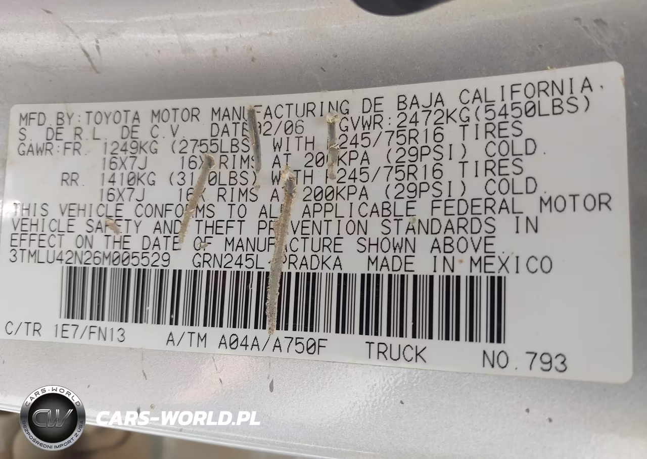 2006 Toyota Tacoma Base V6 VIN:3TMLU42N26M005529 - 9
