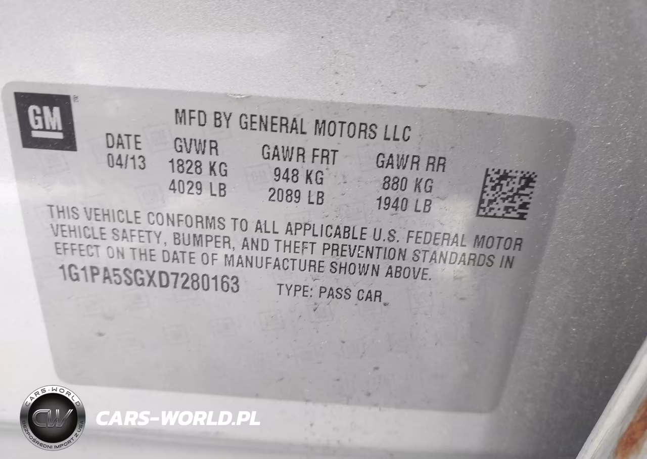 2013 Chevrolet Cruze Ls Auto VIN:1G1PA5SGXD7280163 - 9