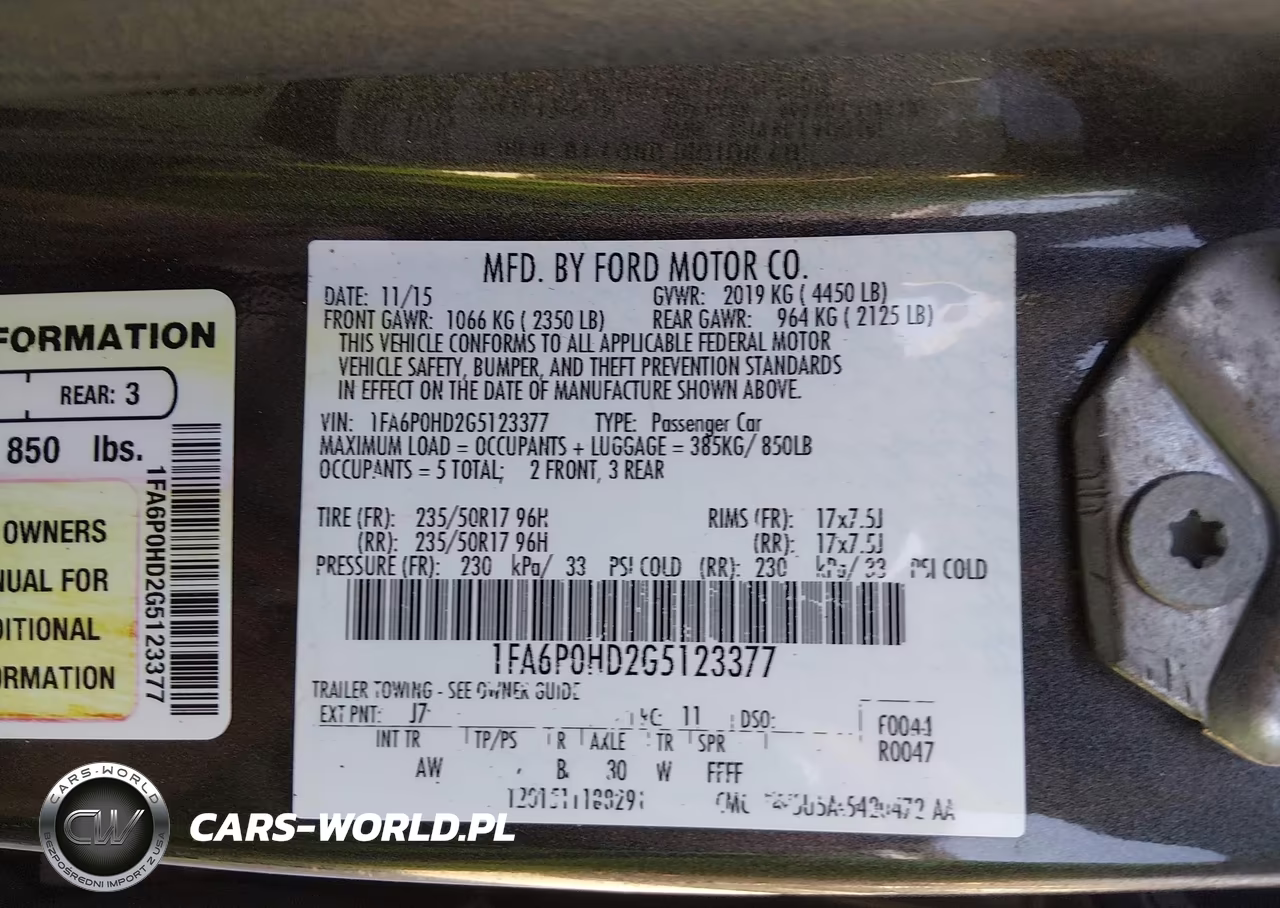 2016 Ford Fusion Se VIN:1FA6P0HD2G5123377 - 9