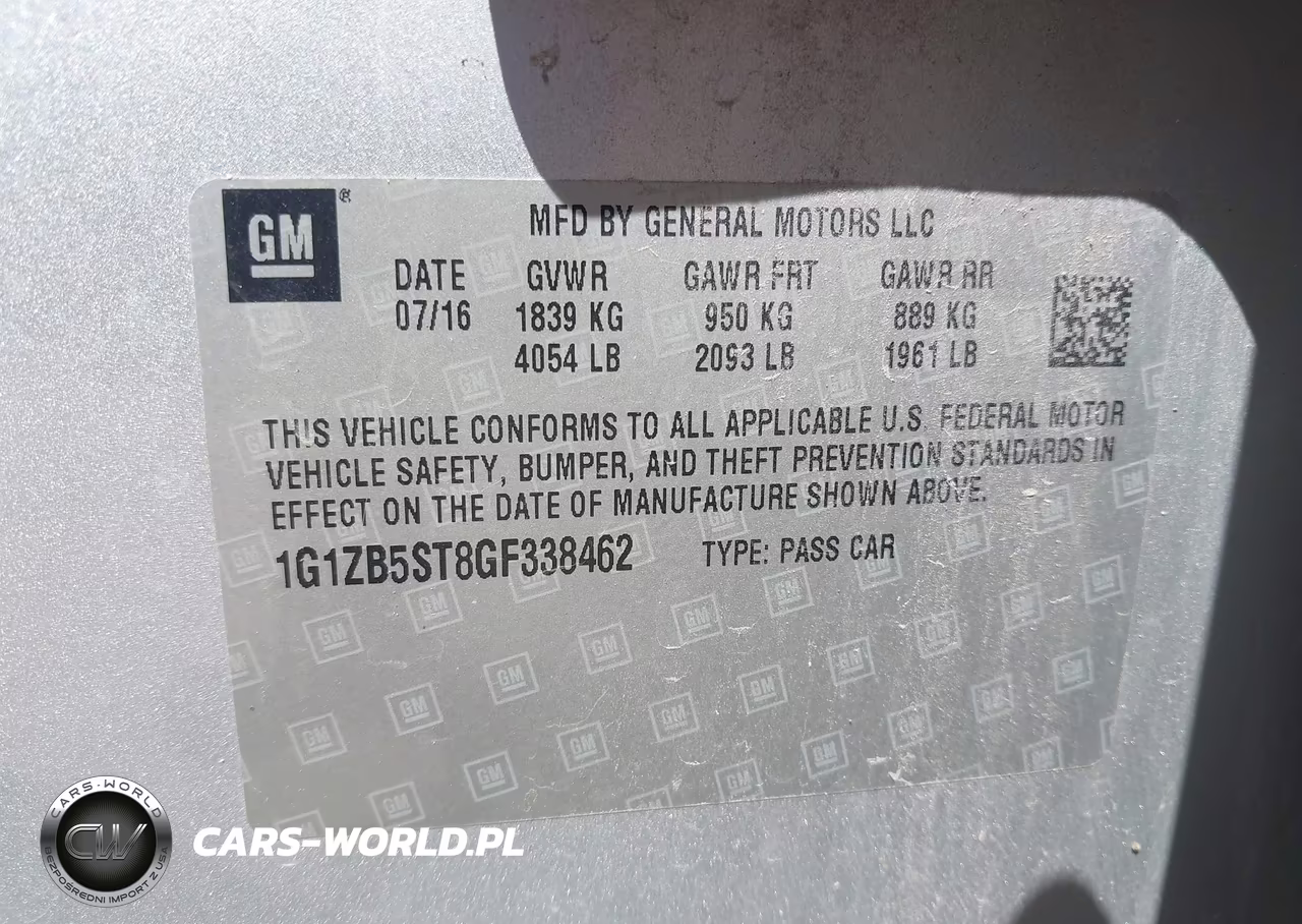 2016 Chevrolet Malibu Ls VIN:1G1ZB5ST8GF338462 - 9
