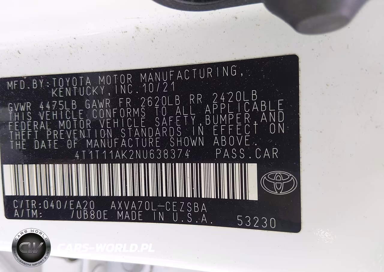 2022 Toyota Camry Se VIN:4T1T11AK2NU638374 - 9