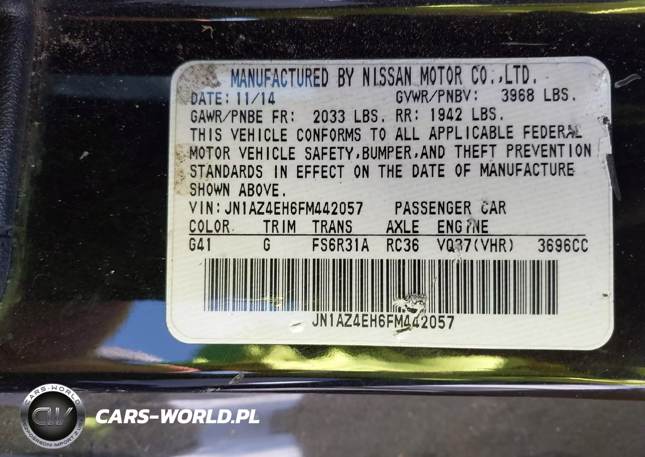 2015 Nissan 370Z Sport VIN:JN1AZ4EH6FM442057 - 9