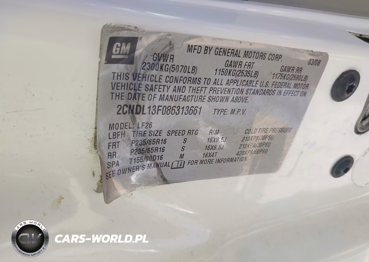 2008 Chevrolet Equinox Ls VIN:2CNDL13F086313661 - 9