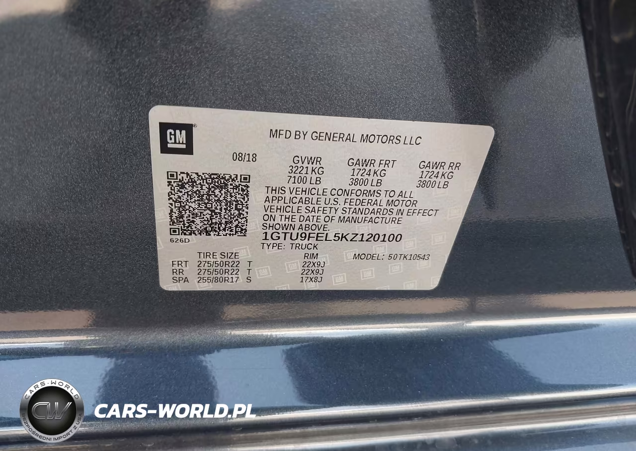 2019 GMC Sierra 1500 Denali VIN:1GTU9FEL5KZ120100 - 9