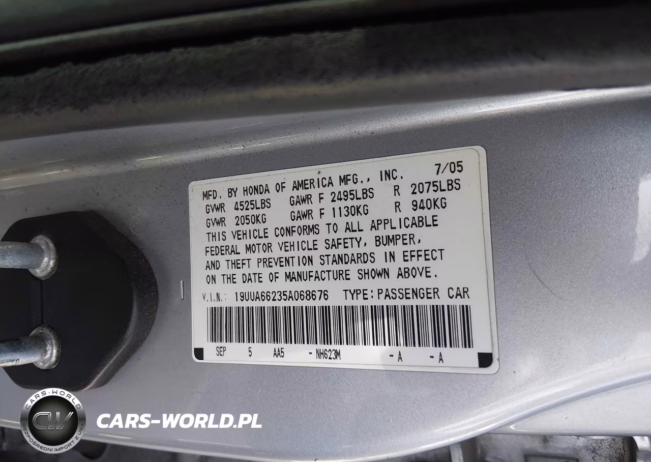 2005 Acura Tl VIN:19UUA66235A068676 - 9